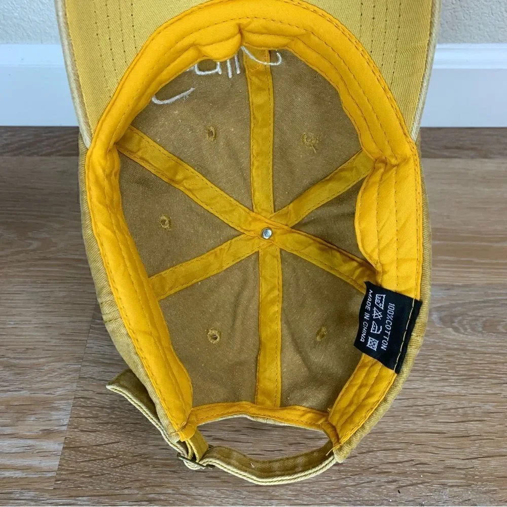 Cali Girl Mustard Yellow Adjustable Strapback Hat